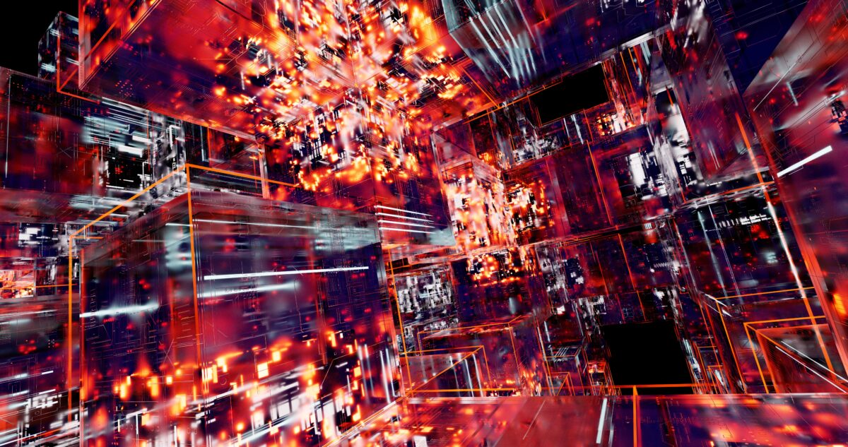 pexels photo 30547606 30547606 Abstract digital artwork featuring futuristic cubes with glowing neon lights and intricate patterns.